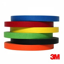 골든트리 3M 칼라 종이 마스킹테이프 12mm x 40M 6색 색깔 커버링 마킹 테이프, 투디코 파란색 12mm x 40M 1개