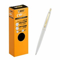 빅(Bic) 볼펜 클릭 골드 0.5 유성 블랙 매끄러운 화이트 축 12개 CFCGWHI05BLKJ ビック(Bic) ボールペン クリックゴールド 0.5 油性 黒 なめらか ホワイト軸 1