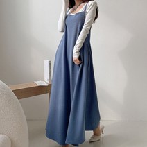 봉시스터즈 끈나시롱박시원피스 롱원피스 나시원피스 뷔스티에 멜빵원피스