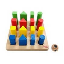 쏭쏭이 원목 도형 맞추기 끼우기 장난감 유아 교구 아기 장난감 인지놀이 교구 특수학교 노인 인지 교구 유치원 어린이집 발달센터 장난감교재 교구