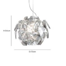 루체플랜 호프 꽃잎 샹들리에 펜던트 조명 식탁 조명 방인테리어, 72cm
