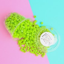 10mm 디폼 톡톡 멀티 블럭 대용량세트 도안 130여종, 10mm 리필 300개(애플그린)