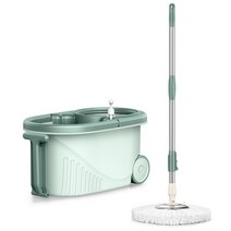 C2L 그린 통돌이 회전걸레 바닥물걸레청소 탈수걸레 걸레대 걸레짜는기계 물걸레청소 청소밀대 바닥청소용품 물밀대 걸레짜기