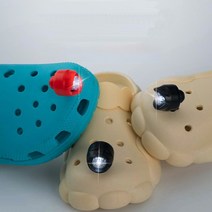 (해외) 헤드라이트 크록스 참 파츠 신발 조명 캠핑용 전등 야간 산책 2pcs, 검정