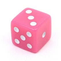 다면체 주사위(정6면체)오렌지, 오렌지