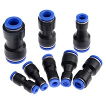 PG12-8/PG8-6 Pneumatic Fittings Push In Straight Reducer Connectors For Air Vacuum Water Hose Plasti, 04 12mm to 10mm