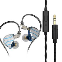 3.5mm 유선 이어폰 피트니스 스포츠 HiFi 스테레오 사운드 헤드폰 마이크가있는 2 핀 라인 컨트롤 태블릿 컴퓨터 헤드셋, ,Blue