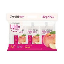 청정원 달달구리 라이틀리 곤약젤리 복숭아 간편식 쫀득쫀득 야식 150g 10개입 어른 회사간식, 6세트