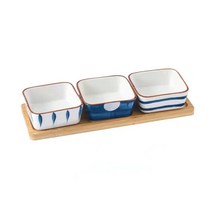BLOWFISH FUGU 일본식 도자기 분격 과일쟁반/반찬그릇/반찬 그릇 6칸 도자기+랜덤 사은품, 3개