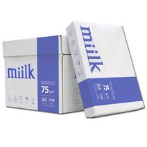 밀크 A4 복사용지 A4용지 75g 2500매 1박스