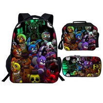 새로운 스타일 3 개/대 5 박 프레디 아이 아기 학교 가방 FNAF 만화 어린이 배낭 소년 책가방 소녀 Bookbag