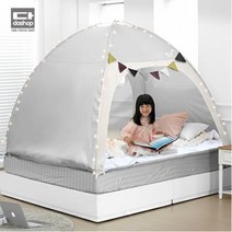 다샵 원터치 MORE 난방텐트 그레이 2∼3인용(투명창), 단일속성