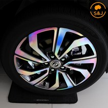 (SNJ) 티볼리 에어 18인치 홀로그램 휠스티커 휠마스크 튜닝 악세사리 용품, 18인치_홀로그램