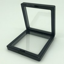 PE 투명 필름 뱃지 프레임 액자 돌반지 케이스 보관함 블랙 중 보석함 돌 반지함 보관 정리 악세서리함 피어싱 커플링 미니 여행용 귀걸이함 거치대 귀찌 귀금속 정리함 트레이