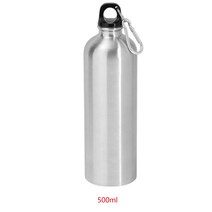 Stainless Steel Sport Water Bottle Leak-Proof Vacuum Sports Gym Metal Bottle Portable Outdoor Campin, 02 silver500ml