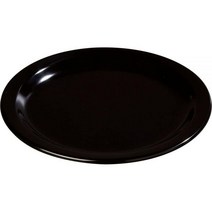 Carlisle FoodService Products 4350103 Dallas Ware 멜라민 디너 플레이트 지름 22.7cm x 높이 2cm(9 x 0.8인치) 블랙 (48