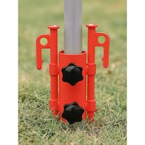 캐노피 텐트 폴대 고정 홀더 폴대 쓰러짐 방지 팩, 빨간색 2 + 팩(30cm) 4