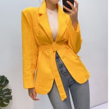 이엘이엘 / !!벨트SET!! (3color) 박시 패드 린넨자켓