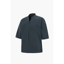 코오롱스포츠 반팔티 여성 헨리넥 우븐티셔츠 경량 루즈핏 아웃도어룩