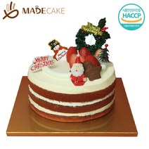 크리스마스 (1호) 케이크 만들기 세트 -(대량 지정건 안심번호 해제 요청) 키트 DIY 생일, 크리스마스 (1호) / 레드벨벳시트 변경