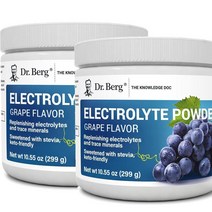 닥터베르그 전해질 파우더 칼륨 핑크히말라야 솔트 포도맛 드링크믹스 299g Dr. Berg Nutritionals Electrolyte Powder, 2개
