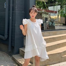 떳다그녀 위즐리 플리츠 미니 원피스