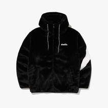 디아도라 에코 퍼 후드 자켓 BLACK