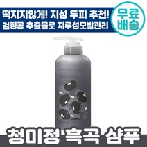 청미정 흑곡 샴푸 500ml 극 지성 지루성 두피 염 검정콩 보리씨 추출물 냄새 잡는 천연 사춘기 건조 모발 환절기 머리카락 자연 유래 임산부 아기 샴프 삼푸 프리미엄 기능성 정품, 1개