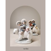 [앤틱/M] 야드로 북극곰을 탄 에스키모와 아이들 5353, 확인하였습니다.