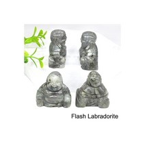 부처님 부처 자연 치유 크리스탈 스톤 조각 Maitreya Fengshui 동상 공예 비즈 Reiki 석영 차크라 홈 인테리어127076, 20Pcs, Flash Labradorite