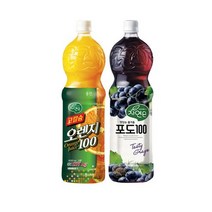 [웅진식품] 자연은 고칼슘 오렌지100 1.5L+자연은 포도100 1.5L, 1.5l, 1set