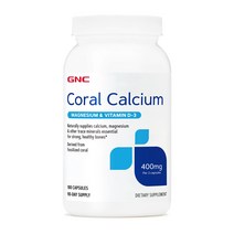 지엔씨 산호 코랄 칼슘 400mg 마그네슘 비타민D 콜레칼시페롤 180캡슐, 2개