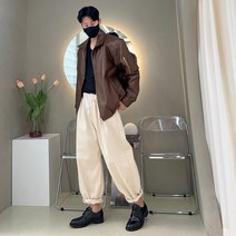 남자 봄 가을 핀턱 와이드 배기 벌룬 와이드 9부 10부 팬츠