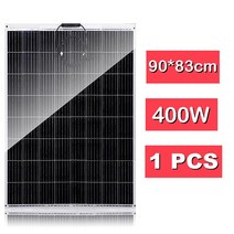 태양열 1500W 태양 광 발전 시스템 12V ~ 220V 인버터 전지 패널 배터리 충전기 30/40/50/60A 컨트롤러 키, 04 400W Solar panel