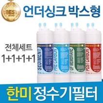 필터탑스 한미퓨어테크 한미정수기 언더싱크 필터 호환 전체, 선택03_11인치 한방향 전체(1+1+1+1)