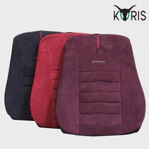 코오롱 오토모티브 샤무드 등받이 쿠션 최고급고밀도메모리폼 자동차 차량용 카 소파 사무실 의자 허리받침대 간편한탈착 에어 자동차인테리어용품전문점 논슬립 실리콘 차량용등쿠션 등받이쿠션, 버건디브라운