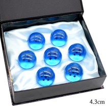 스타 드래곤볼 칠성구 신서유기 7성구 거치대 용볼, 4.3cm 블루