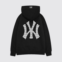 MLB 공식 남녀 커플 봄 가을 레트로 올드 플라워 후드티 후드 프린팅