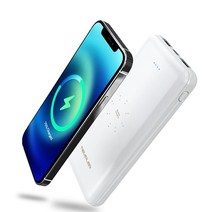 무선 충전 보조배터리 QTM-MP36W MP37W -10K 화이트, 단품