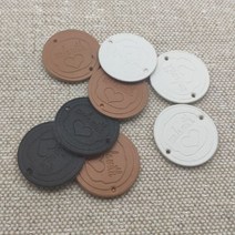 16 옵션 25Mm 원형 손으로 만든 심장 Pu 바느질 레이블 에 대수제 라운드 태그 라벨사랑, 13 Mixed color 12pcs