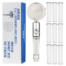 국산 레베랑스 코튼하임 360도회전 6in1 마이크로필터샤워기1P+필터10P, 1세트