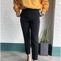 베이직 슬림핏 찐 슬렉스 바지 검정 여성 팬츠 데일리슬 편한 블랙슬 키작은 여자 키큰