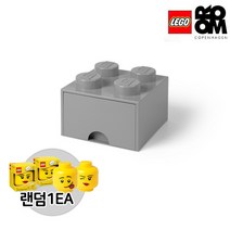 레고스토리지 레고서랍형4구-그레이(추가구성-미니헤드), 그레이:랜덤1EA