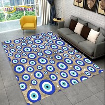 Nazar Evil Eye Tree of Life 영역 러그 가정용 카펫 거실 침실 소파 도어매트 주방 장식 어린이 놀이 미끄럼 방지 바닥 매트, 60.60x90cm23x35in - 6