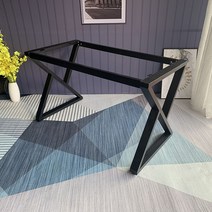 우드슬랩다리 사무실 책상 다리 식탁 철제다리 제작 철재다리, 강화 프레임길이 1550 폭 750 725