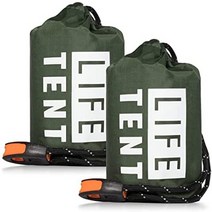 [해외 직구] 캠핑용품 go time gear 라이프 텐트 비상 생존 - 캠핑 하이킹, 2팩, 녹색