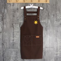 빅사이즈앞치마 미용실앞치마 브랜드 보육교사앞치마 캔버스 플러스 뚱뚱한 플러스 사이즈 뚱뚱한 남자 斤 커피 숍 케이터링 냄비 가게 매니큐어 남성과 여성 맞춤 로고 모델, 비료 스트랩 캔버스 브라운 작은 태양 권장 150