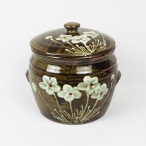 국산 여주 분청 도자기 콩나물재배기 콩나물시루 가정용 실내장식 가습기 대용, 콩나물 시루만(뚜껑포함) 중, 철유들꽃