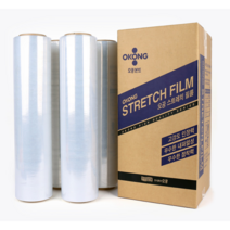오공 스트레치필름 18micX500mmX350m 1박스 4롤 공업용랩 포장용랩 파레트랩 산업용랩, 18micx500mmx350m/한박스(4롤)