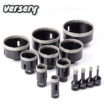 Versery-M14 스레드 건식 진공 브레이징 다이아몬드 드릴링 코어 비트 세라믹 타일 구멍 톱 화강암 대리석, CHINA, 130mm